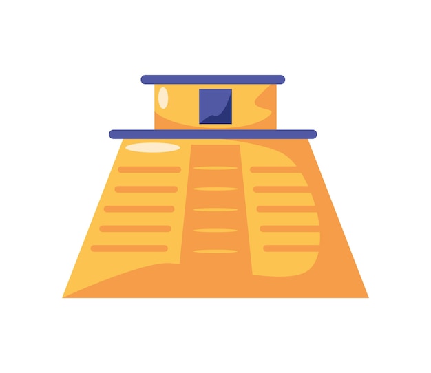 Pyramid in mexico icon isolated
