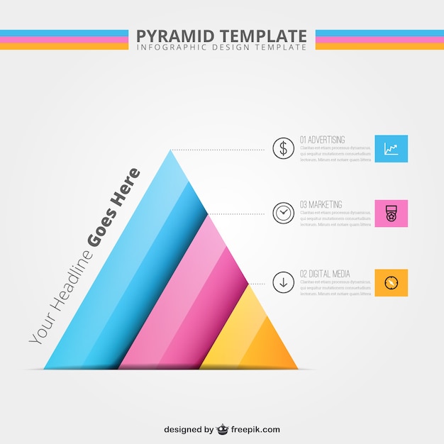 Piramide modello infografica