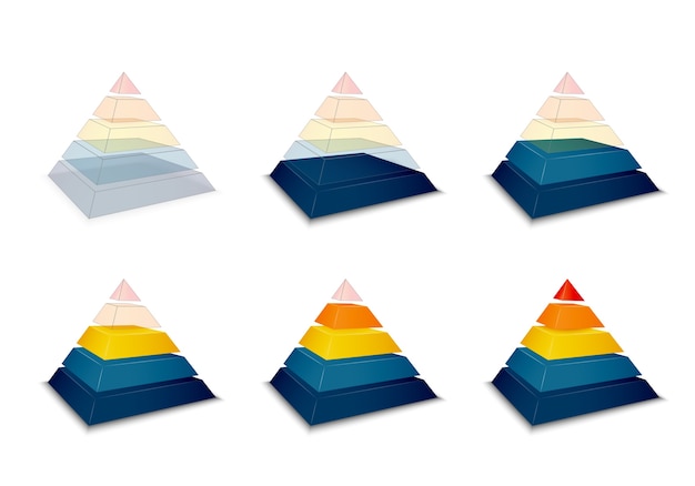 Pyramidal Progress or Loading Bar: Free Vector Download for Vector Templates