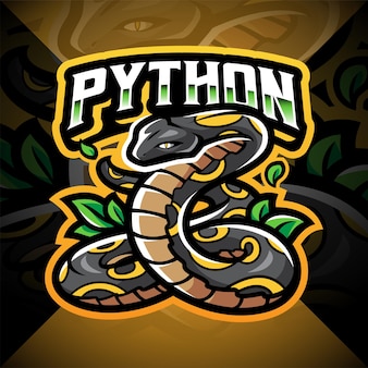 Дизайн логотипа талисмана python esport