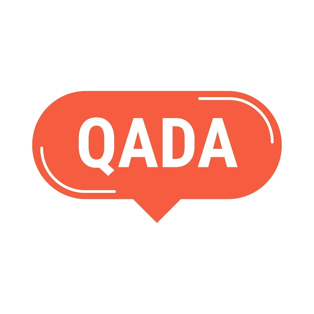 Qada red vector callout banner with information on making up missed fast days