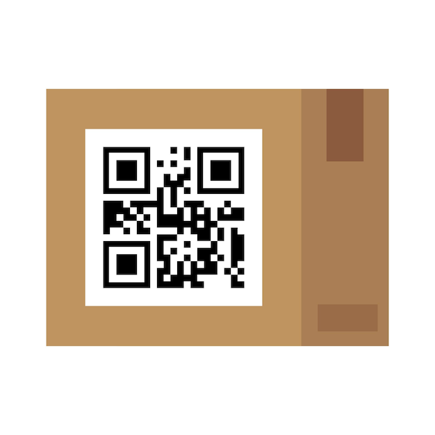 Free vector qr code on box