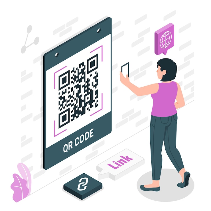 무료 Vector qr 코드 개념 설명
