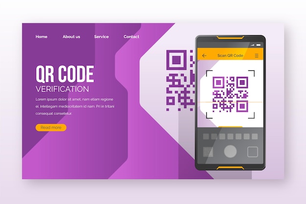 Free vector qr code verification landing page