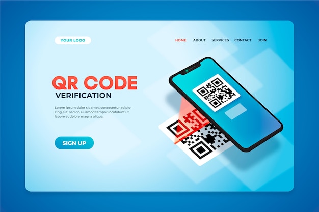 Qr code verification landing page