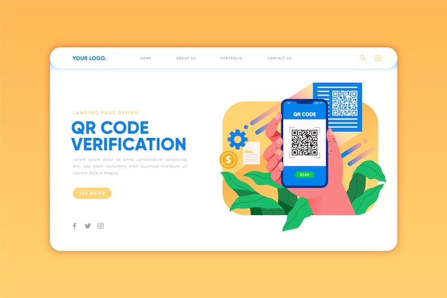 Qr code verification landing page