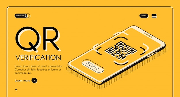 QR code verification service web banner