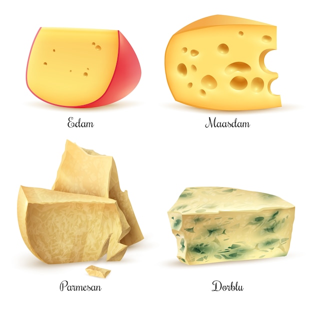 品質チーズ4リアルな画像セット