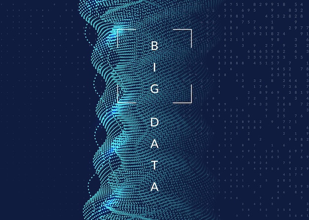 Sfondo del calcolo quantistico tecnologia per la visualizzazione di big data