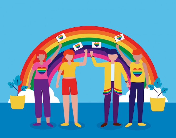 Free Vector the queer community lgbtq design