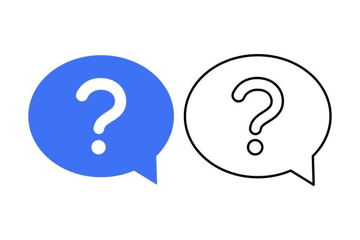 मुफ़्त वेक्टर question mark message outline and flat