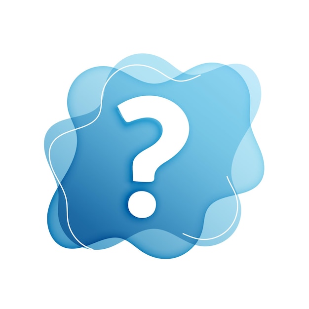 Free vector a question mark modern background in clearing doubts concept