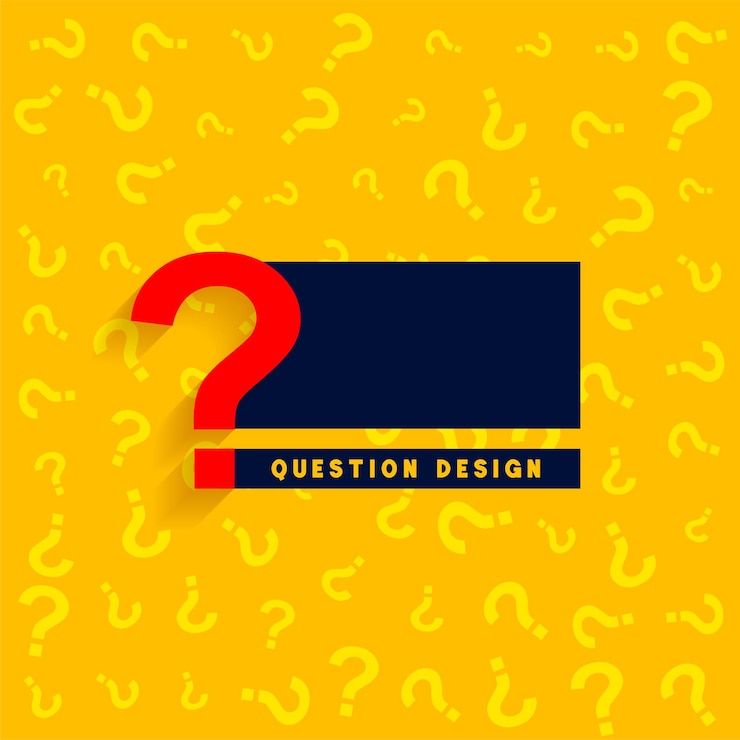 Free Vector question mark sign pattern yellow background for speech and discussion