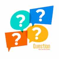 Free vector question mark sign in speech bubble style