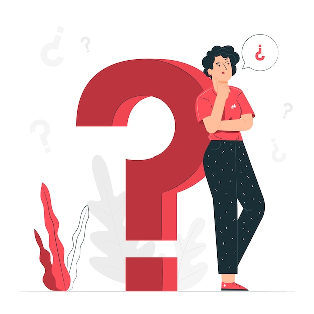 Free vector questions concept illustration
