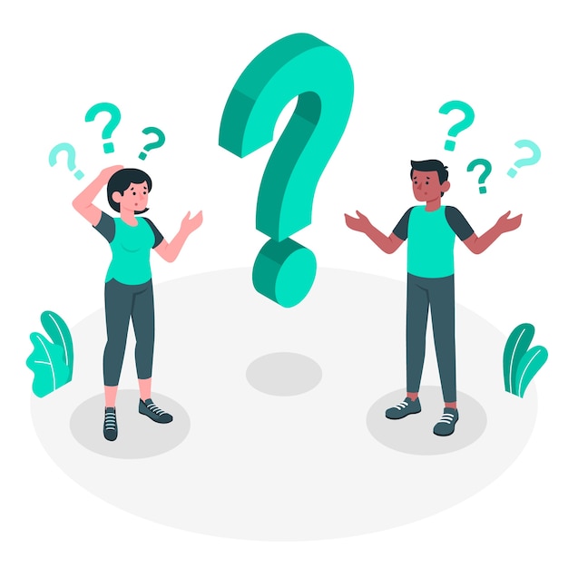 Free vector questions concept illustration