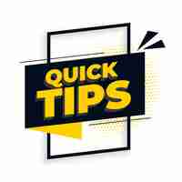 Free vector quick helpful tips advice  background