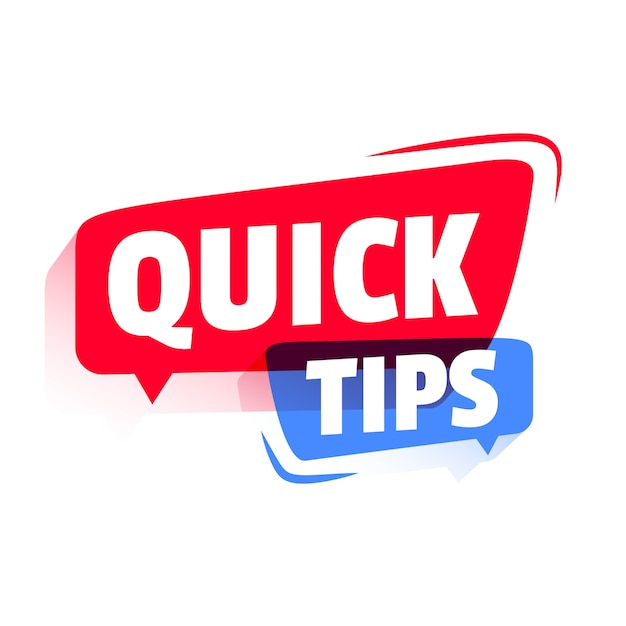 Quick helpful tips and tricks background 