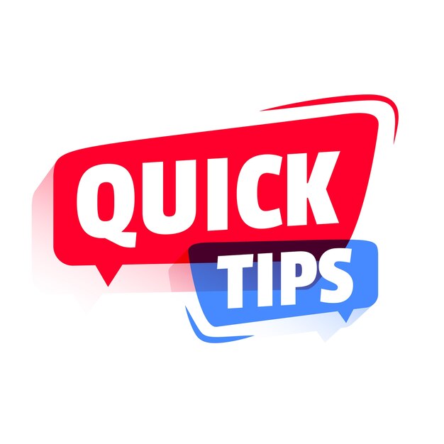 Quick helpful tips and tricks background 
