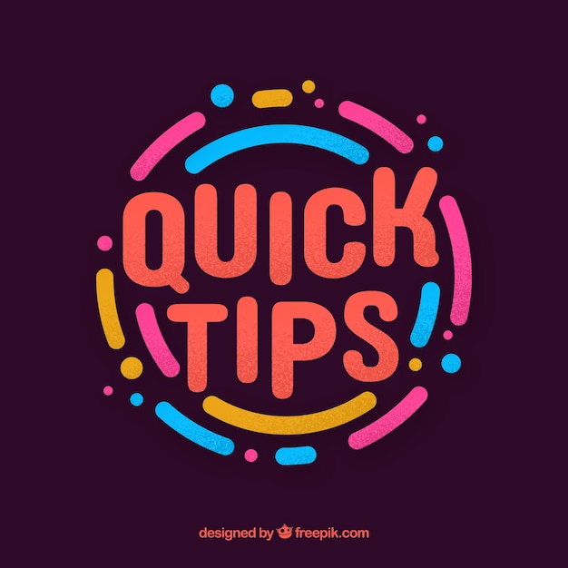 Free vector quick tip concept with flat design