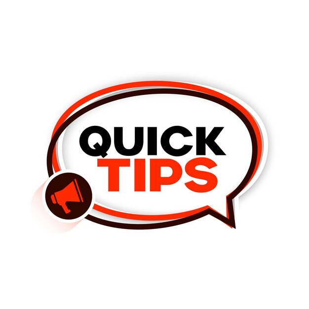 Quick tips advice with megaphone  background