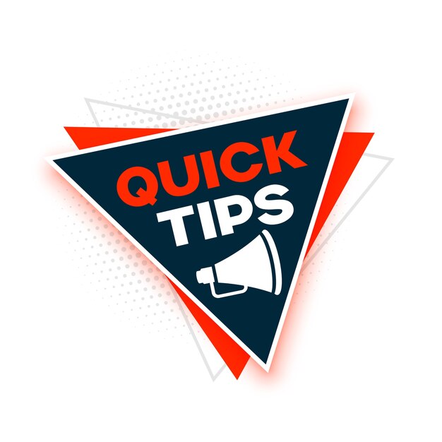 Quick tips background with megaphone 