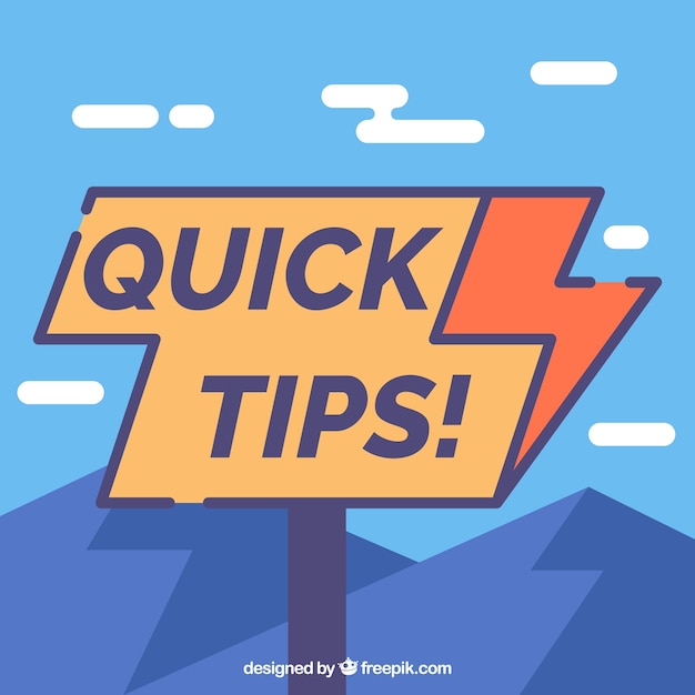 Free vector quick tips composition with flat design