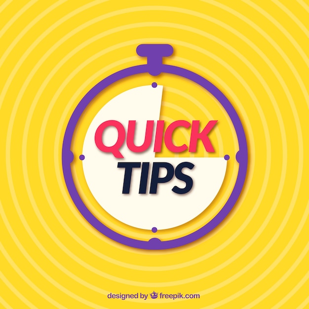 Free vector quick tips concept with flat design