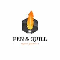 Free vector quill pen logo design