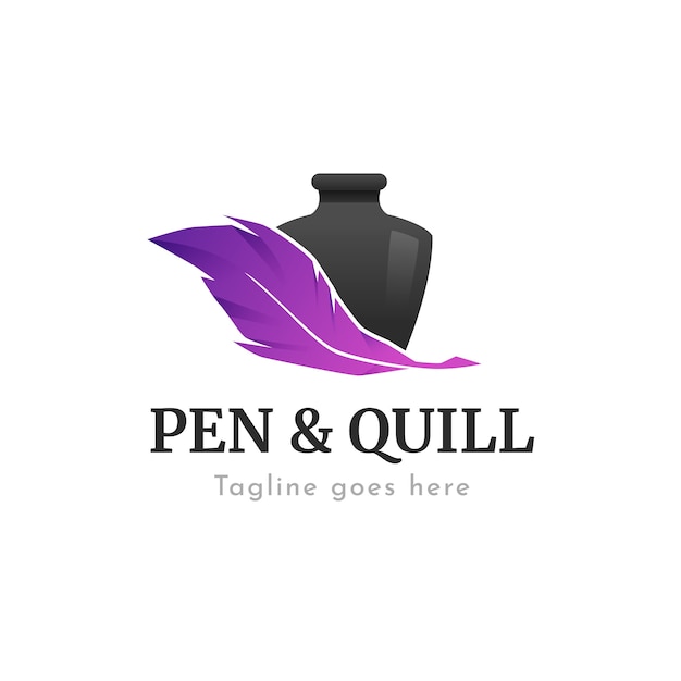 Quill pen logo design