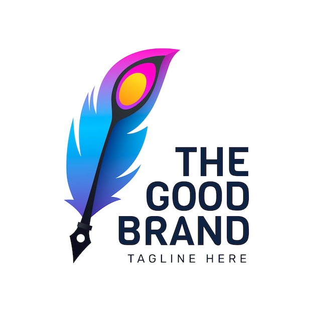 Quill pen logo template