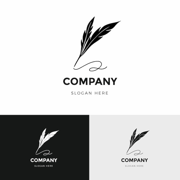 Free vector quill pen logo template