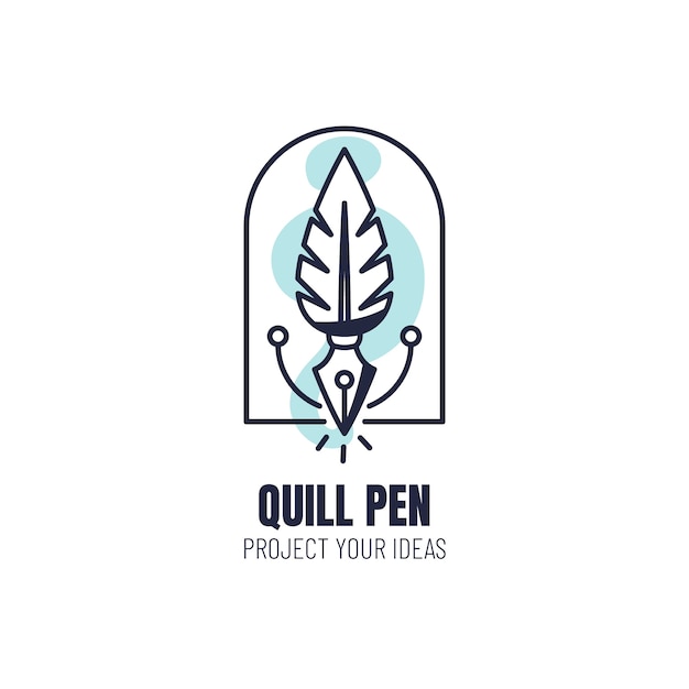 Quill penlogo template design