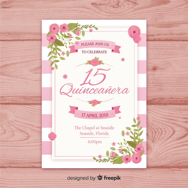 Quinceañeraパーティーの招待