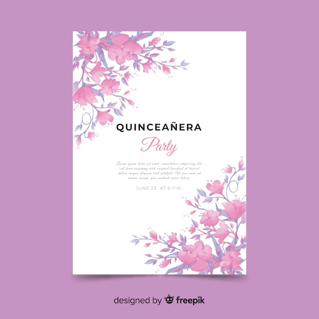 Quinceañeraパーティーの招待