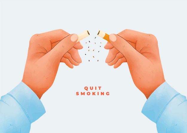 Quit smoking concept with broken cigarette