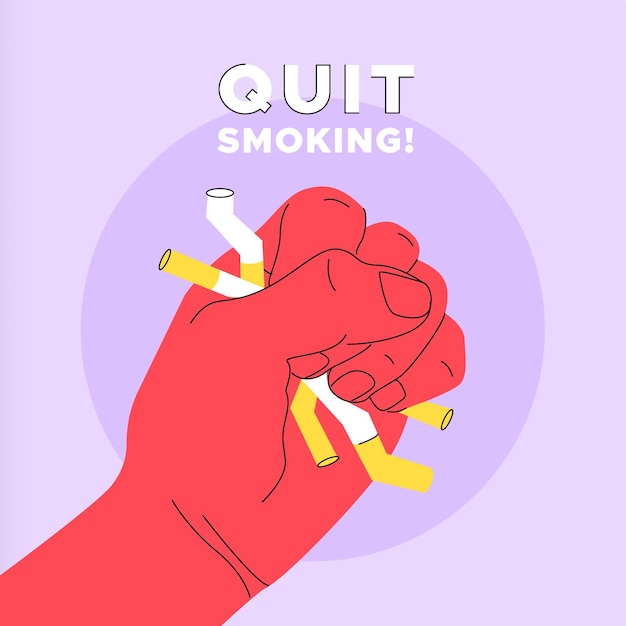 Free vector quit smoking illustration