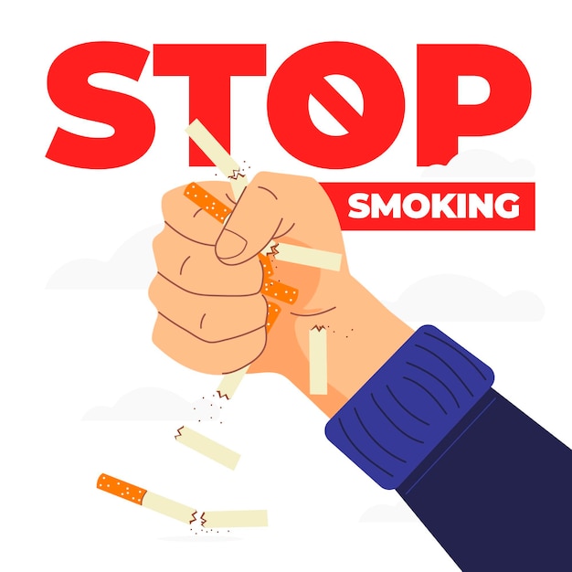 Free vector quit smoking illustration