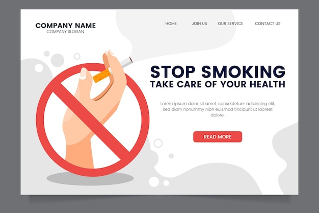 Quit smoking landing page