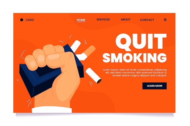 Quit smoking landing page