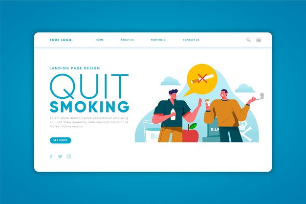 Quit smoking landing page