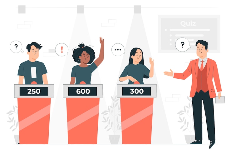Free Vector quiz show concept illustration