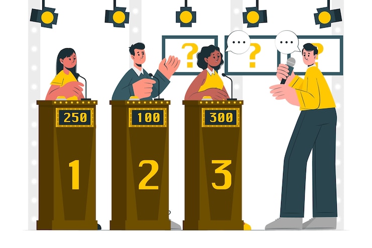 Free Vector quiz show concept illustration