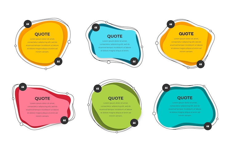 Free Vector quote box frame collection
