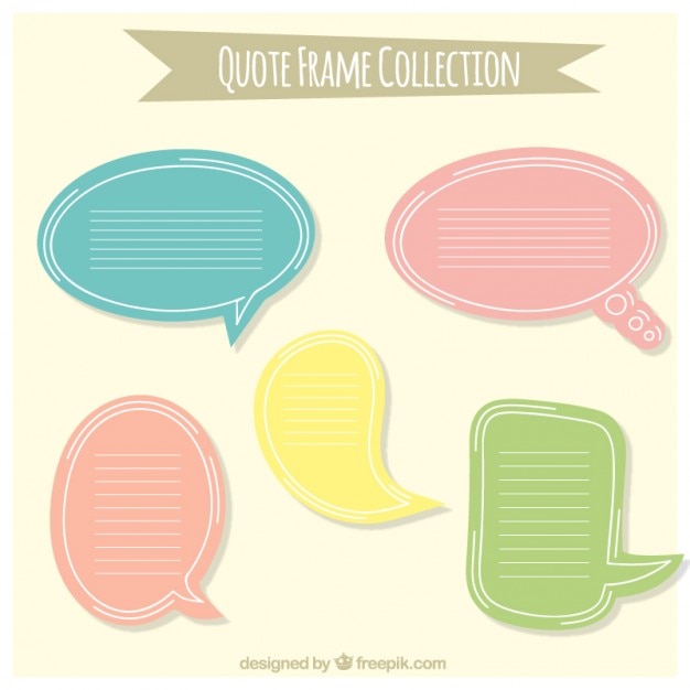 Free vector quote frame collection