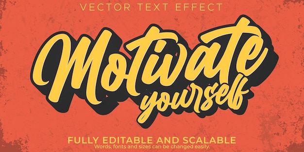 Бесплатное векторное изображение Эффект текста цитаты, редактируемый стиль текста мотивации и вдохновения