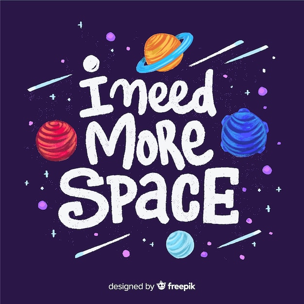 Free vector quote with galaxy concept