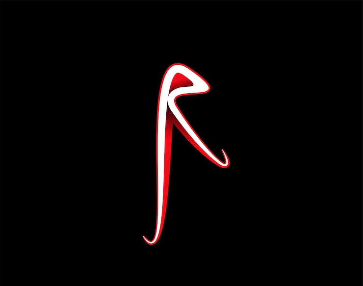 Free Vector r logo branding identity corporate vector font design