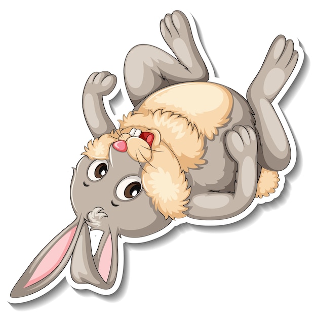 A rabbit animal cartoon sticker