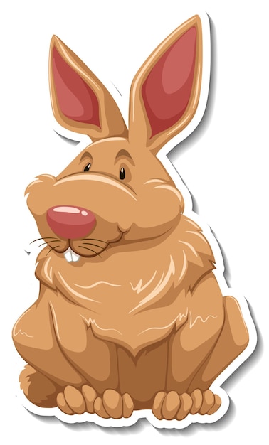 Кролик мультипликационный персонаж на белом фоне